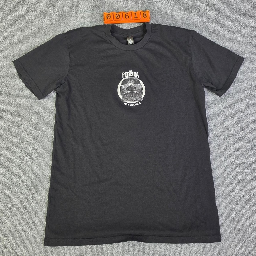 Black Alex Pereira Full Violence cotton t-shirt with white graphic  size M